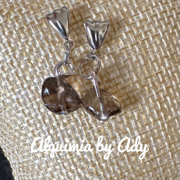 Alquimia Silver and Smokey Quartz Earrings - Picture 1 of 1